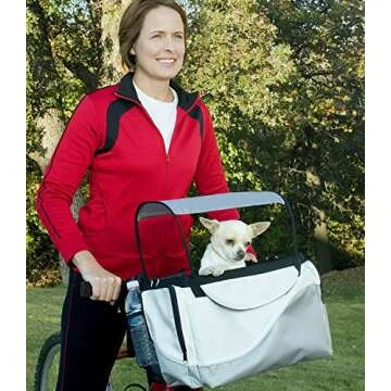 PetSafe Happy Ride Bicycle Basket for Dogs and Cats - Sport Style Light Nylon Material - Detachable ...
