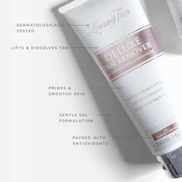 Loving Tan Deluxe Tan Remover Gel - Effective & Gentle Self Tanning Remover, Self Tanner Remover Suited for All Skin Types - Cruelty Free, Sulphate, Paraben & PEG Free - 6.7 Fl Oz