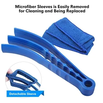 RUIMAICAN Blind Cleaner Kit - 2 Pack Brush & Microfiber Sleeves