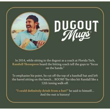 Mini Baseball Bat Wine Glass - 6 oz Made in USA