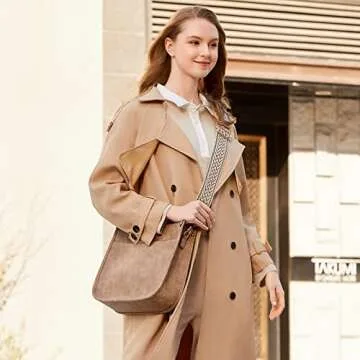 HKCLUF Crossbody Bags for Women Trendy,Vegan Leather Hobo Handbags With 2pcs Adjustable Guitar Strap...