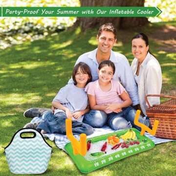 Fun Express Inflatable Cooler - 10.6 Ounce Vinyl Box, Perfect for Outdoor Parties, Sports Gatherings, and Family Events