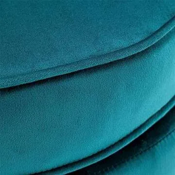 Stylish Velvet Barrel Chair with Scalloped Design