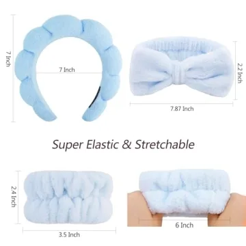 VELSCRUN Spa Headbands 6 Pack Gift Set for Makeup