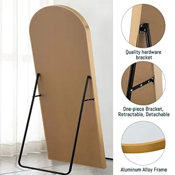 NeuType Large Gold Full Length Mirror 71x32 for Bedroom