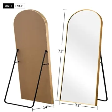 NeuType Large Gold Full Length Mirror 71x32 for Bedroom