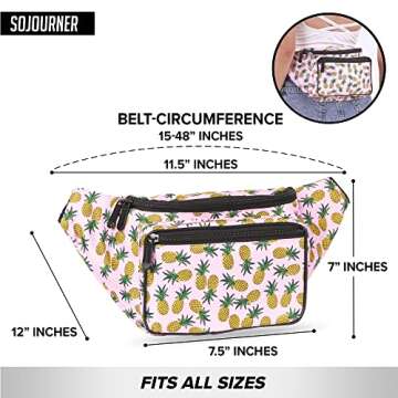 SoJourner Retro Fanny Pack | Unique Pineapple Design