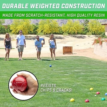 GoSports Premium Bocce Ball Set for Family Fun