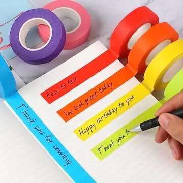 Guirnd 12PCS Colored Masking Tape, Kids Art Supplies Colored Tape, DIY Craft Tape, Colored Tape Rolls, Colored Painters Tape 1.7cm x 18m (2/3In x 19.5Yards)