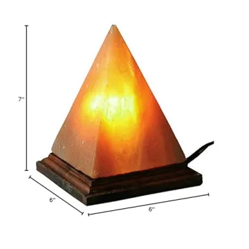 Himalayan Salt Rock Lamp Pyramid with Dimmer Natural Light
