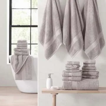 LANE LINEN 24 Piece Luxury Towel Set - 100% Cotton