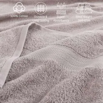 LANE LINEN 24 Piece Luxury Towel Set - 100% Cotton