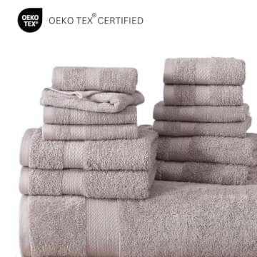 LANE LINEN 24 Piece Luxury Towel Set - 100% Cotton