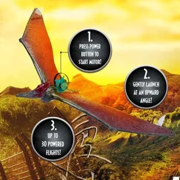 Wow! PODS Jurassic World Toys Power Flight Dino - Pteranodon |Flying Dinosaur Toy for Kids | Official Camp Cretaceous, Fallen Kingdom and Dominion Merchandise and Gifts for Boys and Girls, Ages 8+