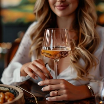 Physkoa 18oz Red Wine Glasses Set of 4-LeadFree Crystal Glass Wine Glasses with Tall Long Stem【Hand Blown Italian Style】 Stemmed Square Wine Glasses Gifts for Home Party