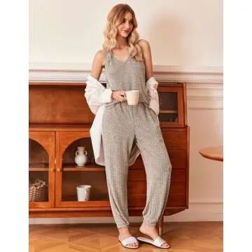 Ekouaer Women's Sleeveless Summer Lounge Set Pajamas