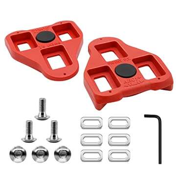 Thinvik Bike Cleats for Peloton Look Delta Pedals - Indoor Cycling Spin Bike & Road Bike Cleat Set for Women and Men Clipless Pedal and Cycle Shoes - 9 Degree Float