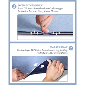 COOLMOON Non-Slip Yoga Mat with Carrying Strap