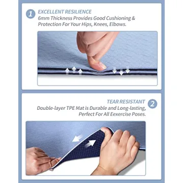 COOLMOON Non-Slip Yoga Mat with Carrying Strap