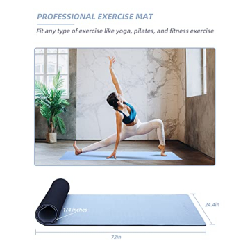 COOLMOON Non-Slip Yoga Mat with Carrying Strap