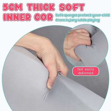 Foam Ball Pit for Toddlers - CALEPTONG 47.2" x 47.2" x 13.8" Large Square Ball Pits for Kids, Soft Baby Playpen Ball Pool Without Balls for Children, Gifts for Boys Girls Indoor Outdoor Game