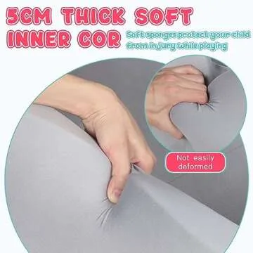 Foam Ball Pit for Toddlers - CALEPTONG 47.2" x 47.2" x 13.8" Large Square Ball Pits for Kids, Soft Baby Playpen Ball Pool Without Balls for Children, Gifts for Boys Girls Indoor Outdoor Game