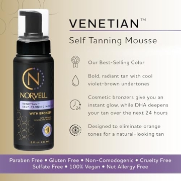 Norvell Sunless Tanner Mousse - Natural, Streak-Free Glow