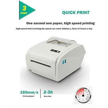 Thermal Printer for Shipping Labels,Shipping Label Printer,Printer for Shipping Labels USPS,UPS,FedEx,Etsy,Ebay,Shipment Labels Printer,High Speed,Win/MacOS Supported,Printer with USB Connection