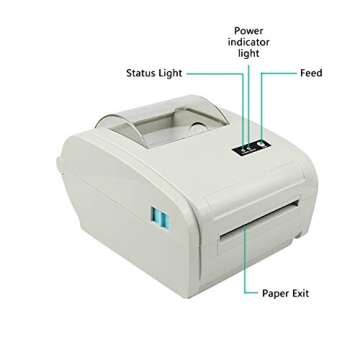 Thermal Printer for Shipping Labels,Shipping Label Printer,Printer for Shipping Labels USPS,UPS,FedEx,Etsy,Ebay,Shipment Labels Printer,High Speed,Win/MacOS Supported,Printer with USB Connection