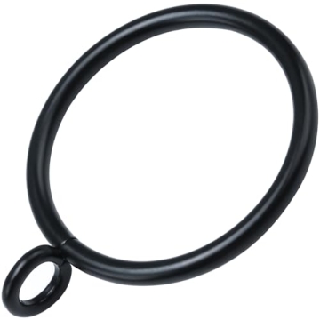 Elegant AMZSEVEN 44 Pack Iron Curtain Rings with Eyelets - Perfect for Heavy Drapery