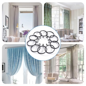 Stylish AMZSEVEN 44 Pack Curtain Rings for Any Decor