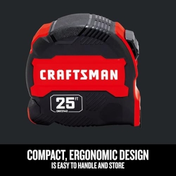 CRAFTSMAN 25-Ft Tape Measure with Fraction Marking for Accuracy