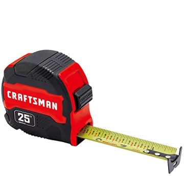 CRAFTSMAN 25-Ft Tape Measure with Fraction Marking for Accuracy