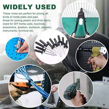 Keadic 80Pcs Blind Rivet Set for Metal Furniture and More