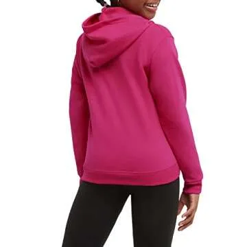 Hanes Girls Comfortsoft Ecosmart Full-zip Hoodie Sweatshirt, Amaranth, Medium US