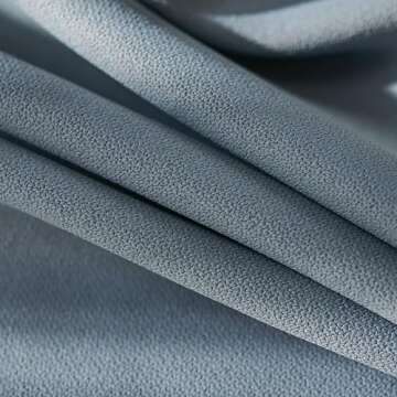 VisionaryHomeDesign Grey Pinch Pleat Linen Room Darkening Curtain Elegant Embroidery Luxury Window Curtain,for Bedroom Living Room Club Theater Patio Door (50‘’W x 96‘’L(Set of 2))