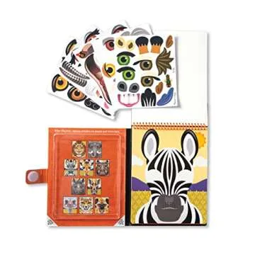 Melissa & Doug Make-a-Face Safari Reusable Sticker Pad