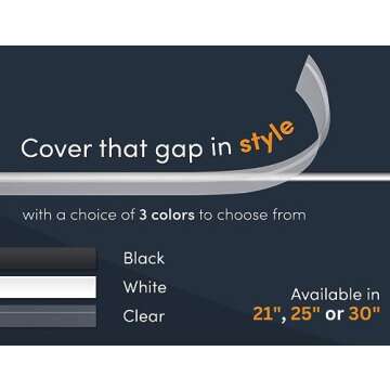 Linda’s Essentials Silicone Stove Gap Covers (2 Pack), Heat Resistant Oven Gap Filler Seals Gaps Between Stovetop and Counter, Easy to Clean Stove Gap Guard (25 Inches, Clear)