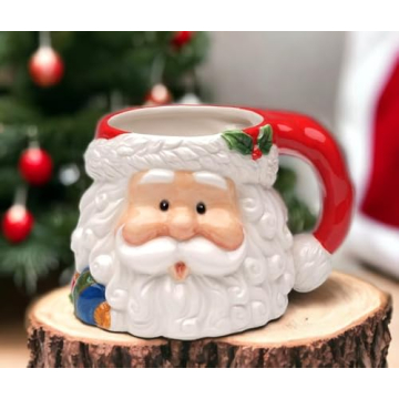 Hand Painted Christmas Santa Claus Mug - 16 oz Gift