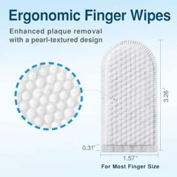 Tzqpokut Dog Teeth Cleaning Wipes, Dog Dental Wipes for Dog Tooth Pet Dental Finger Wipes for Dogs & Cats - Reduces Plaque & Freshens Breath (50 Count)