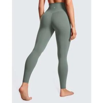 CRZ YOGA Womens Butterluxe Crossover High Waist Workout Leggings 28" - Criss Cross Full Length Gym L...