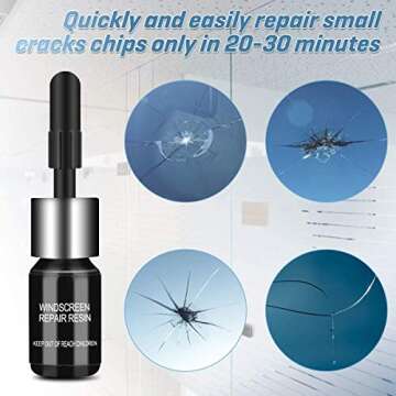 3 Pack Automotive Glass Nano Repair Fluid Kit for Windshield Repairs