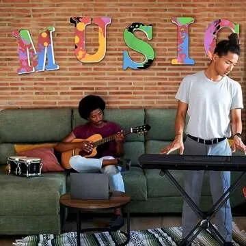 AOCEAN 12 Inch White Big Wood Letters Unfinished Wooden Letters for Wall Decor Decorative Standing Letters Slices Sign Board Decoration for Craft Home Party Projects (D)