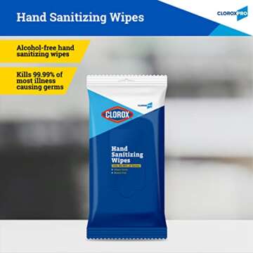 Clorox Pro Hand Wipes in Resealable Pouch, 20 Ct | Clorox Alcohol Free Wipes with BZK | Clorox Hand ...