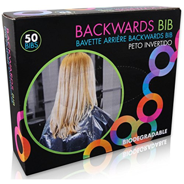 FRAMAR Backwards Bib Disposable Capes Salon, Protects Clients, Salon Chair & Salon Cape from Hair Dy...