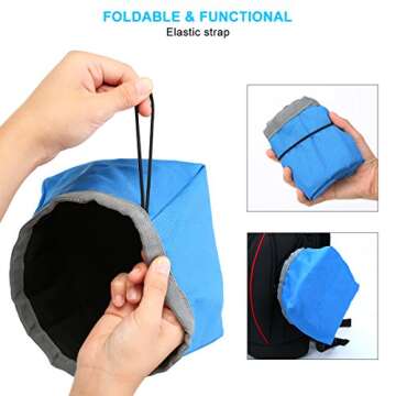 Awakelion Dog Food Travel Bag Kit, 5L Large Dog Food Storage Container+Travel Collapsible Dog Bowls for Food & Water, BPA Free, Leakproof, Pet Safe,Dog Camping Gear for Camping Hiking