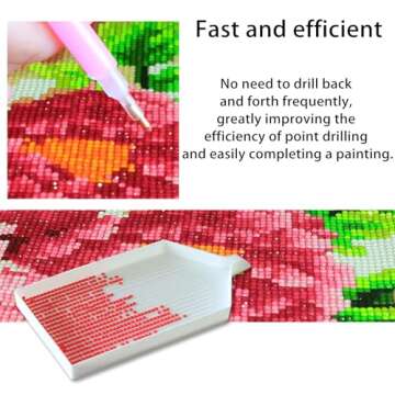 11PCS Plastic Diamond Painting Trays, 4.1 x 2.3 Inches Bead Sorting Trays，Rhinestone Tray Organizer，Diamond Painting Accessories and Tools for DIY Crafts Rhinestone Sorting Tray