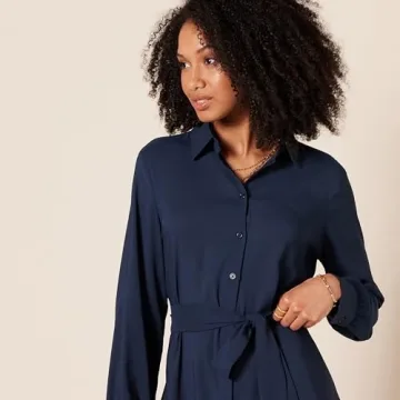 Elegant Amazon Essentials Georgette Midi Shirt Dress