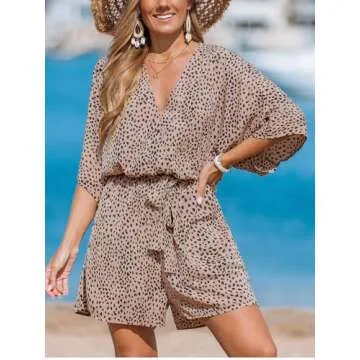 CUPSHE Summer Leopard Romper for Comfortable Fashion