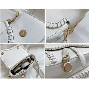 ANLJED Women Trendy Saddle Shoulder Bag Clutch Purse Underarm Handbag Satchel HandBag Crossbody Bag